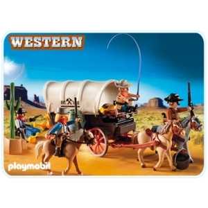 Набор Playmobil Дикий запад: "Телега запряженная лошадьми" 5248pm