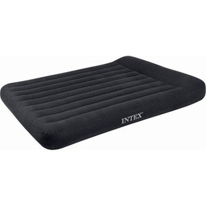 Матрас Intex с подголовником Pillow Rest Classic Bed темно-серый 183х203х30см (66770) надувной матрас intex deluxe pillow rest насос 67732