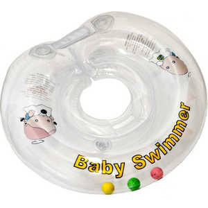 Круг на шею Baby Swimmer 0-36 мес (прозрачный) с погремушка BS12E-B