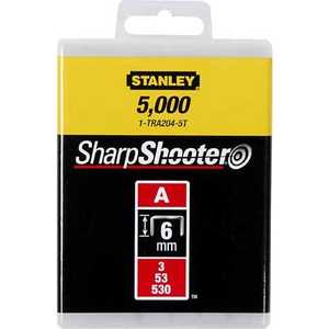 Скобы для степлера Stanley 6мм тип "А" 1000шт (1-TRA204T)