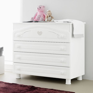 Комод Pali "Baby Bath Little Star Prestige" 3 ящика (белый)