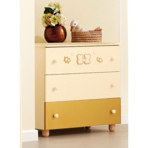 Комод Pali "Baby Bath Little Star Prestige" 3 ящика (магнолия)
