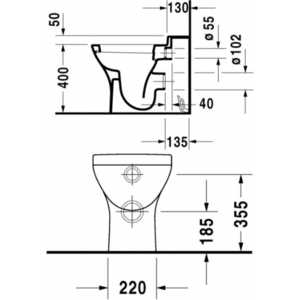 Унитаз Duravit Puravida приставной (2132090000) от ТЕХПОРТ Унитаз Duravit Puravida приставной (2132090000) от ТЕХПОРТ