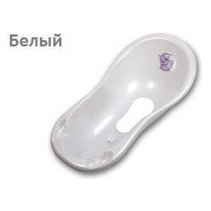 Ванночка Maltex "Слоник" 100см с пробкой (белый)