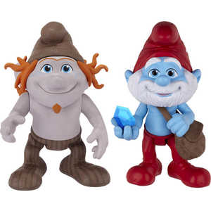 Jakks Набор из 2-х фигурок Смурфиков на шарнирах с аксессуарами, 7 см 53964(53965-53974)