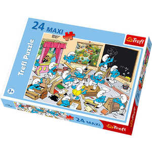 Trefl Игрушки Смурфики-2 Пазл 24 детали Макси- В школе 14132