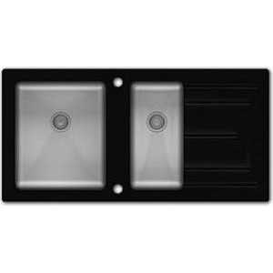Кухонная мойка Asil AS-85 Inox-glass 500х1000 black