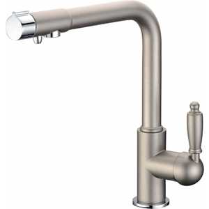 Смеситель для кухни ZorG GraniT Clean water ZR 320 YF-33 алюметаллик