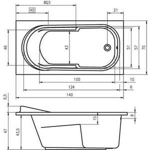 Акриловая ванна Riho Columbia 140x70x49 от ТЕХПОРТ Акриловая ванна Riho Columbia 140x70x49 от ТЕХПОРТ