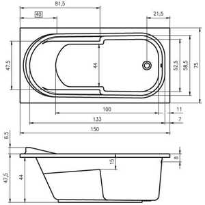 Акриловая ванна Riho Columbia 150x75x45 от ТЕХПОРТ Акриловая ванна Riho Columbia 150x75x45 от ТЕХПОРТ