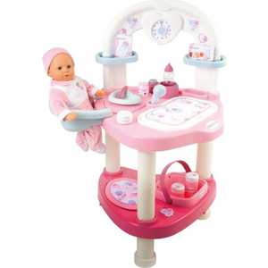 Smoby Набор для кормления и купания пупса Baby Nurse + 10 аксессуары 24663***