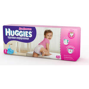 Трусики-подгузники Huggies "Mega" 13-17кг 48шт для девочек 5029053543444