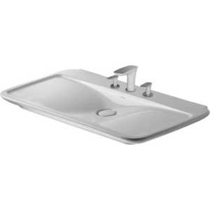 Раковина мебельная Duravit Pura vida наклад 100х52 с 1 отв белая с дон клап-бел керам (03711000001-WG)