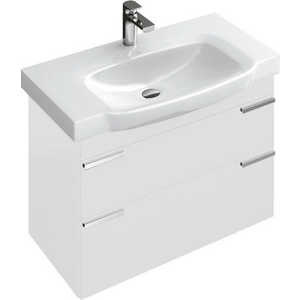 Тумба под раковину Villeroy Boch Sentique с 2ящ 75х42.5х55 бел бл. ручки хром (A854 00DH)