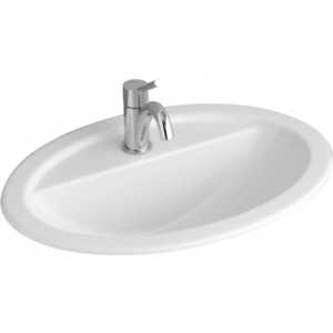 Раковина мебельная Villeroy Boch Loop and friends накладная 66х47 см с 1 отв белый альпин с переливом (51556001)
