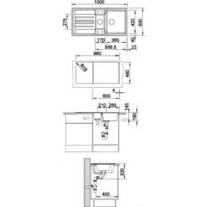 Мойка кухонная Blanco Lexa 6 s серый беж с клапаном-автоматом (517337) от Техпорт