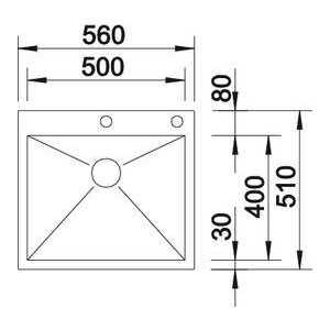 Мойка кухонная Blanco Zerox 500-if/a с клапаном-автоматом (515640)