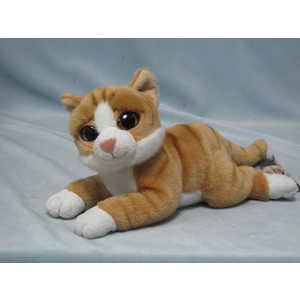 Gulliver Котик лежачий рыжий Глазастик 25 см 7-63602
