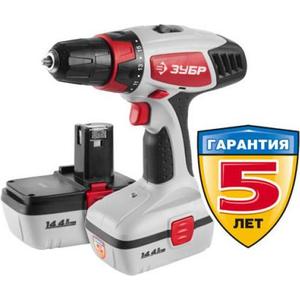 Аккумуляторная дрель-шуруповерт Зубр ЗДА-14.4-2 КИН20