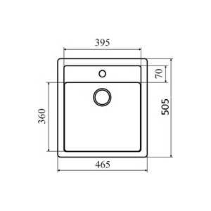 Мойка кухонная Lava Q1 465х505 чёрный (Q1BAS)