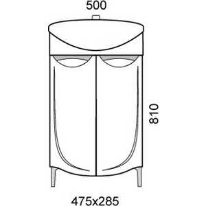 Тумба под раковину Aqualife Design Иматра б/ящ (1-197-000-AN50)