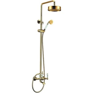 Смеситель для ванны Edelform Lumier с душевой стойкой золото (LM2910G)