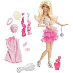 Barbie Набор Барби Спа-салон с куклой + DVD (X7891)