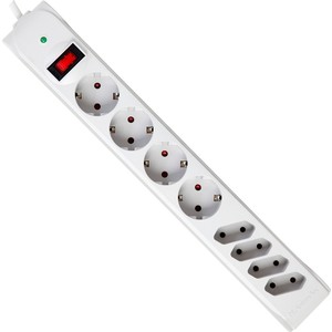 Сетевой фильтр Defender DFS 301 1,8м 8 розеток, white