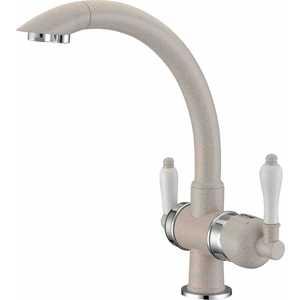 Смеситель для кухни ZorG GraniT Clean water (ZR 327 yf песочный / хром песочный)