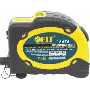 Рулетка FIT 7.5м х25мм с лазером (18674)