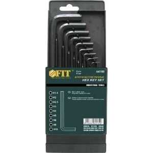 Набор шестигранных ключей FIT короткие 1.5-10мм CrV 9шт (64185)