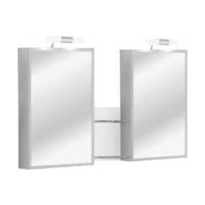 Зеркальный шкаф Villeroy Boch Central line двойной 125x81h с 2 свет фронт-белый (8545 70BM)