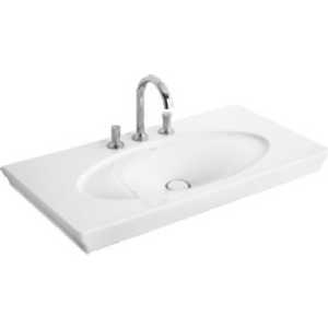 Villeroy Boch La belle plus раковина 100x49 см с 3отв, белый альпин с кер. крыш. сл. без перел. (6124 G2R1)