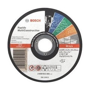 Диск отрезной Bosch 125х22.2х1.0мм Rapido Multi Construction (2.608.602.385)