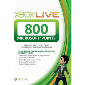 Карта оплаты Microsoft XBox 360 Live: карта на 800 баллов (56P-00477)