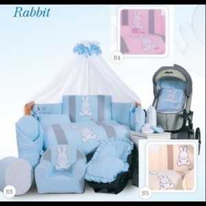 Комплект постельного белья Tuttolina "Rabbit" 7 предметов (розовый) 7HD/84