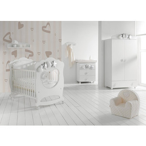 Кроватка Mibb "Moon" (белый/серебряный) LI742OBA