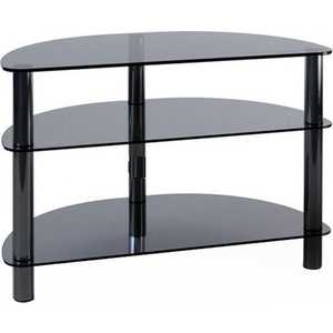 Тумба MetalDesign MD 404 slim каркас черный/стекло дымчатое