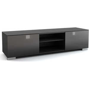 Тумба MetalDesign MD-508-1812 каркас черный/стекло черное
