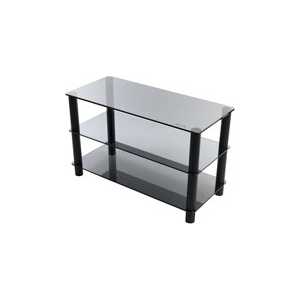 Тумба MetalDesign Flatform TV 14 каркас черный/стекло дымчатое