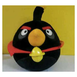 Мягкая игрушка Angry Birds Space чёрная птица 20 см КАВ022
