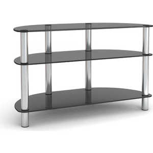 Тумба MetalDesign MD 402 slim каркас хром/стекло прозрачное