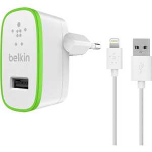 Belkin Зарядное устройство 2,1A + Lightning cable белый (F8J052vf04-WHT)