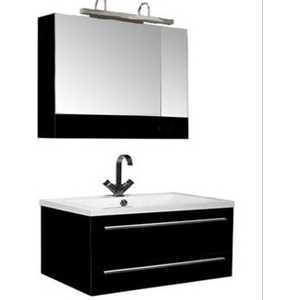 Комплект мебели Aquanet Нота 90 цвет черный глянец