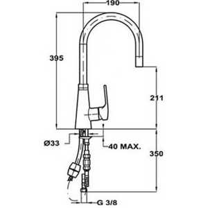 Смеситель для кухни Teka Vtk 938 выдвижной душ подводящие трубки на 1/2 (249380210) от Техпорт