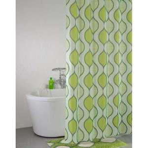 Штора для ванной IDDIS Curved Lines Green 200х200 см (402P20RI11)