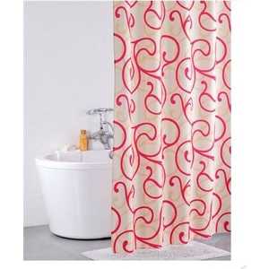 Штора для ванной IDDIS Flower Lace Red 200х200 см