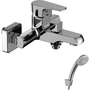 Смеситель для ванны Lemark Plus factor с коротким изливом с аксессуарами (LM1612C)