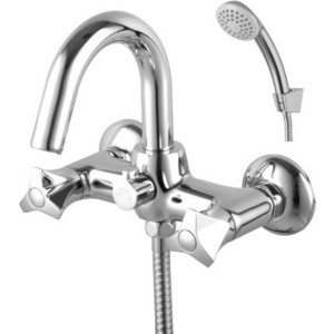 Смеситель для ванны Lemark Plus flame с коротким изливом с аксессуарами (LM1012C)