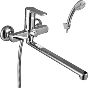 Смеситель для ванны Lemark Plus grace с изливом 300 мм с аксессуарами (LM1551C)